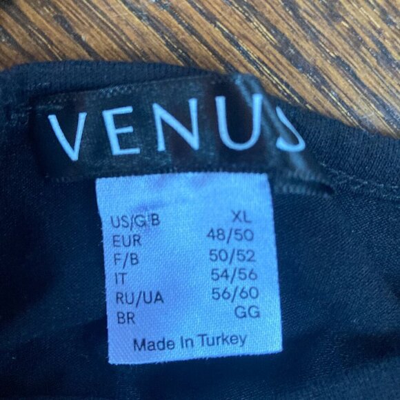 Venus floral decor cold shoulder top Black/ red/ size XL - Picture 4 of 8